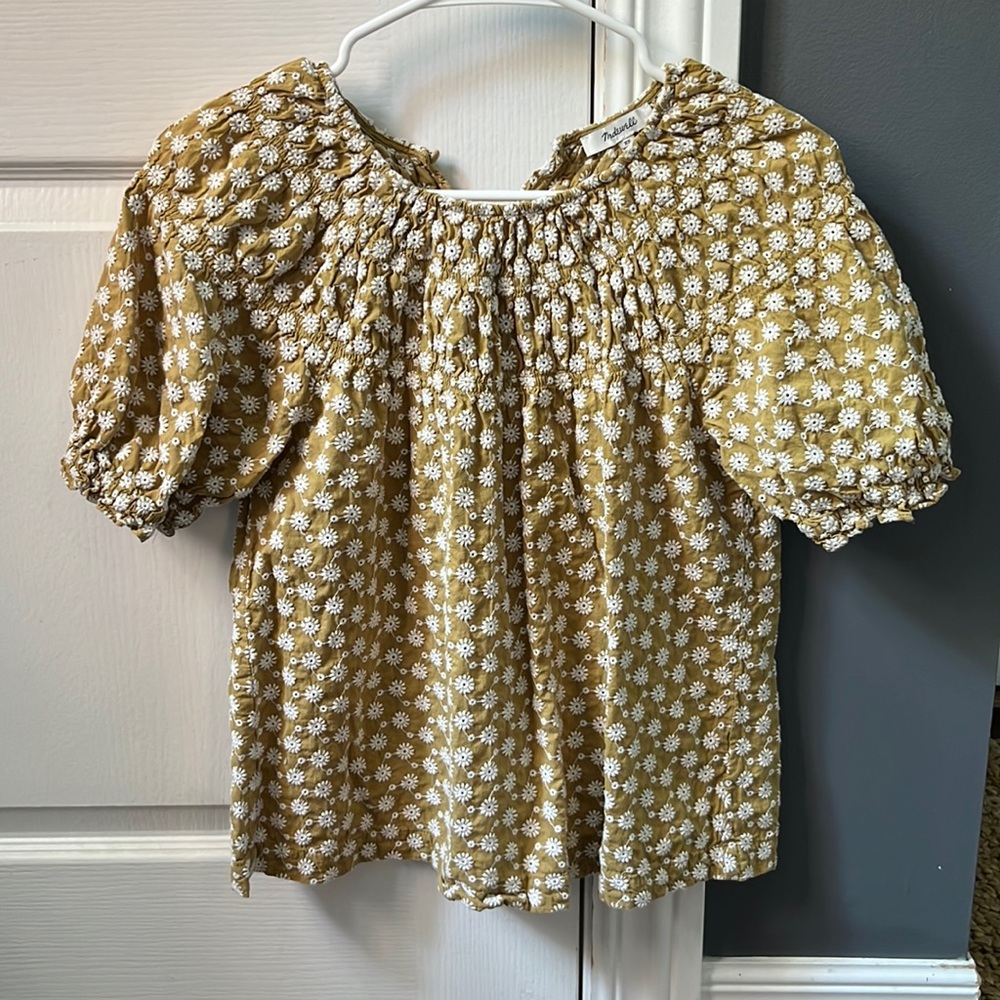 Light green flowered blouse